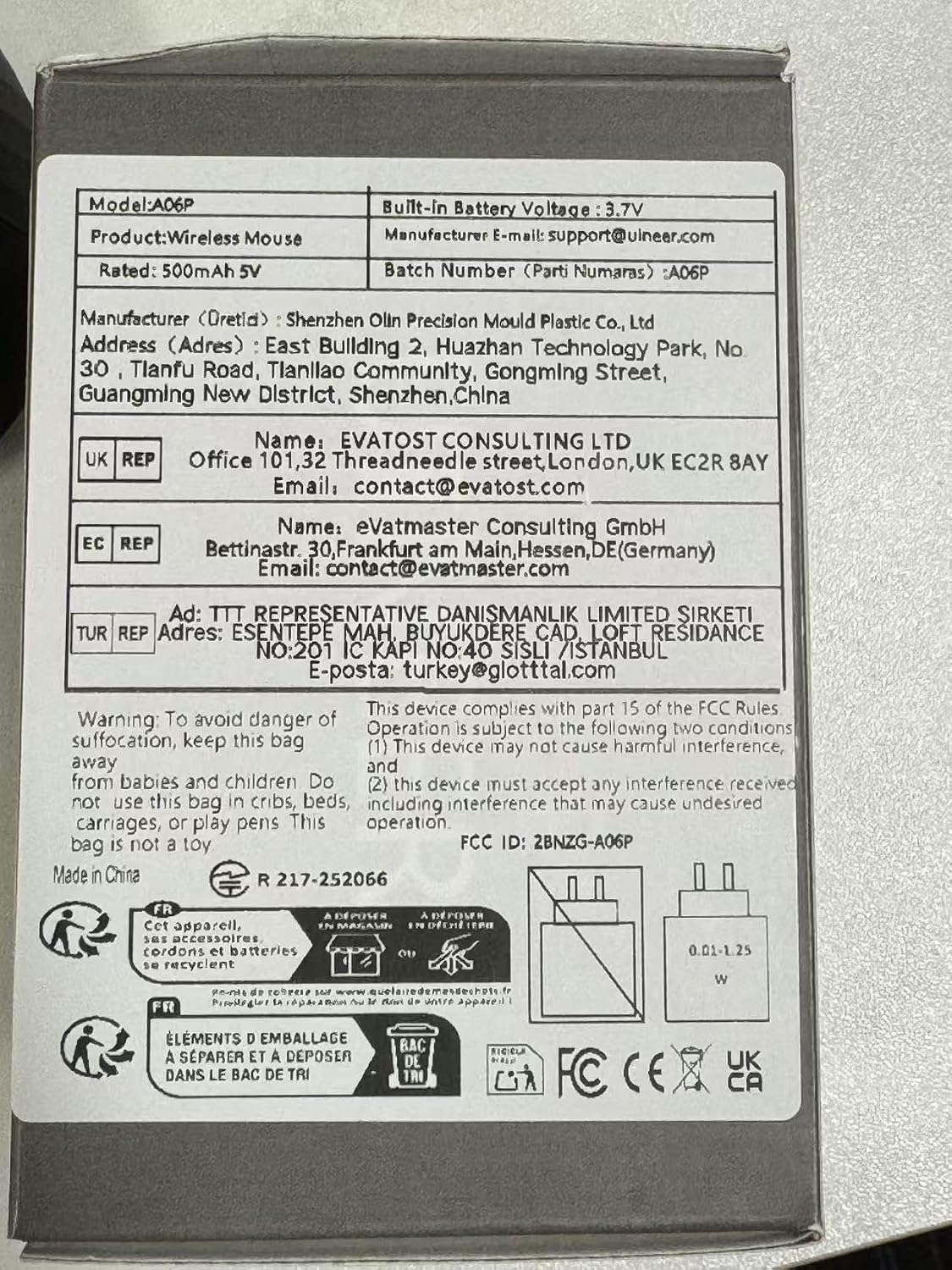 Uineer Ratón vertical ergonómico, ratón inalámbrico 2.4G, recargabl...