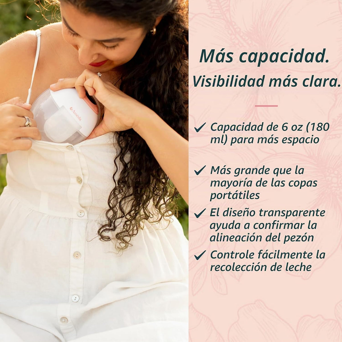 Ameda GLO - Extractor de leche portátil | Manos libres | Grado hosp...