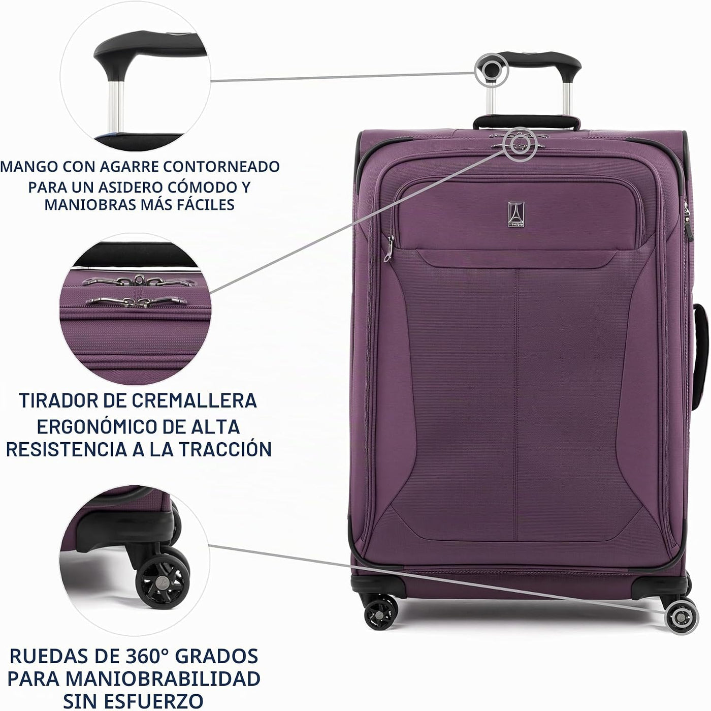 Travelpro Tourlite Softside Equipaje Expandible con 4 Ruedas Girato...