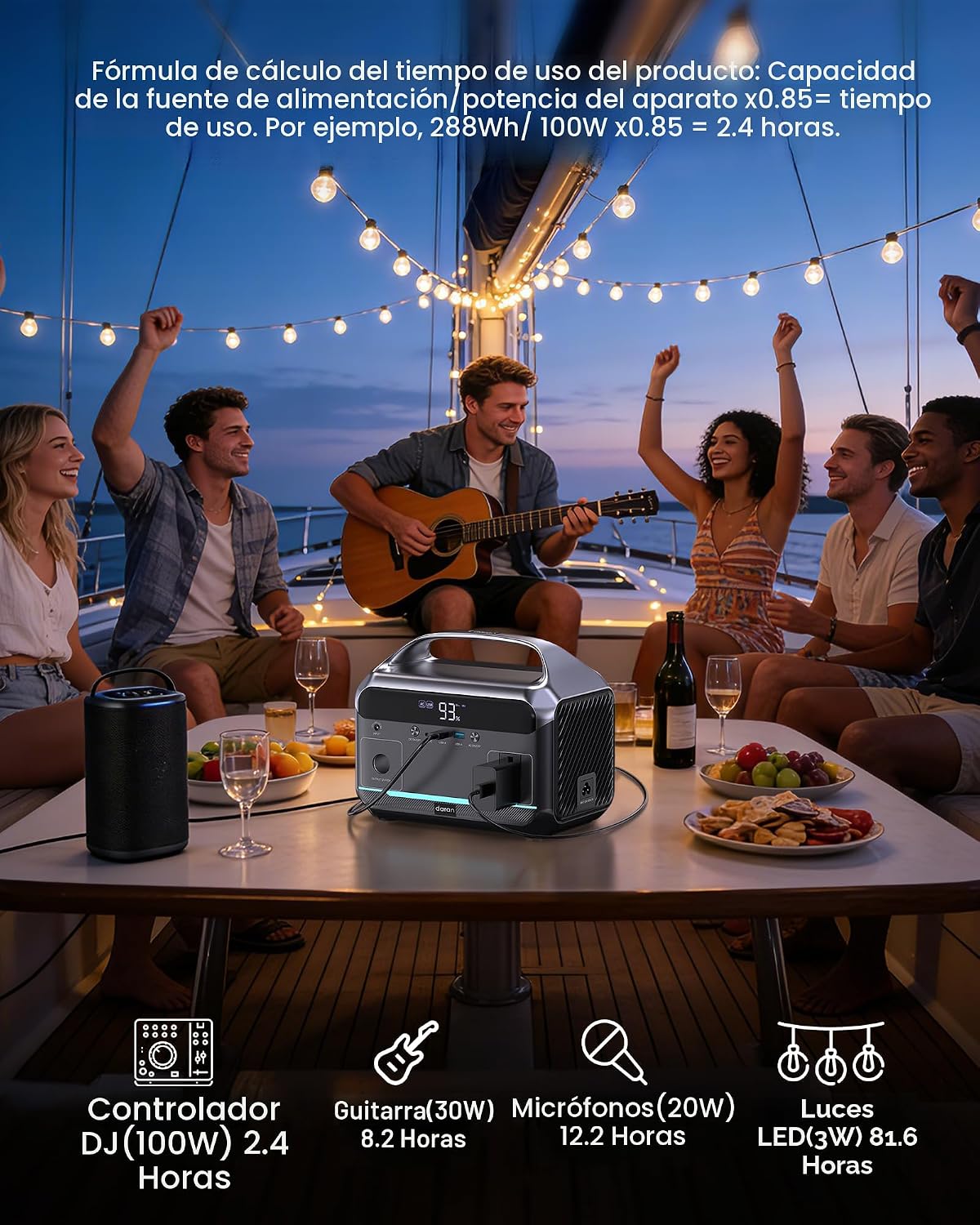 DARAN Estación de energía portátil de 350W 600W Surge, 288Wh con |...