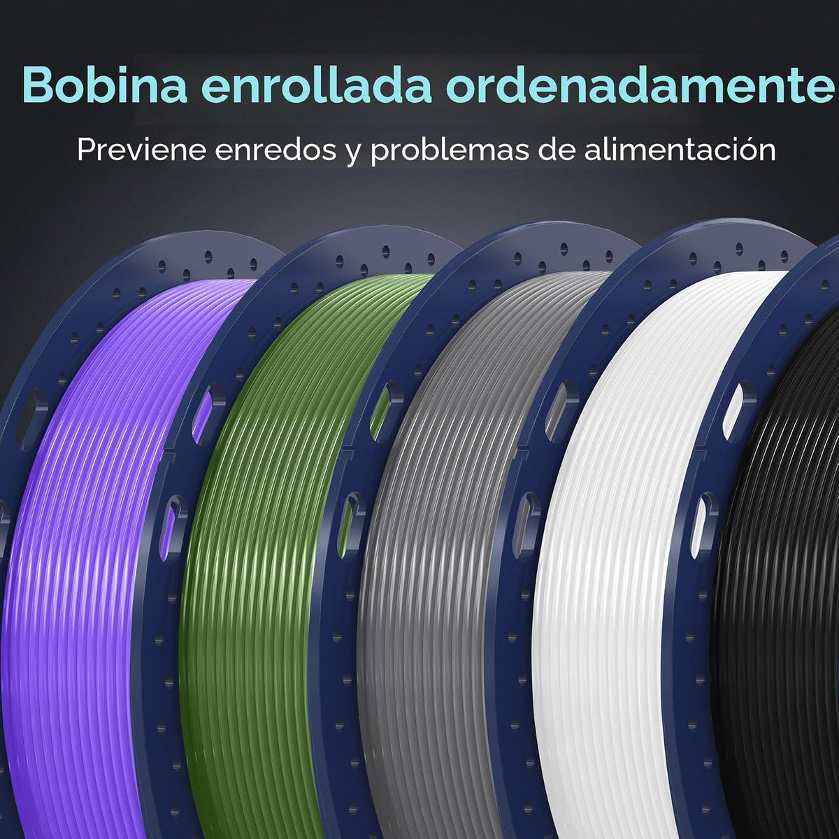 SUNLU Filamento PLA Plus para impresora 3D de 0.07 in, color gris,...