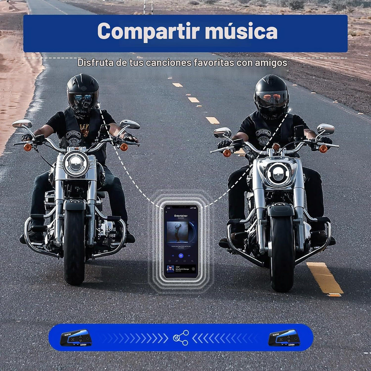 LEXIN 1 unidad LX-B4FM motocicleta intercomunicador, sistema univer...
