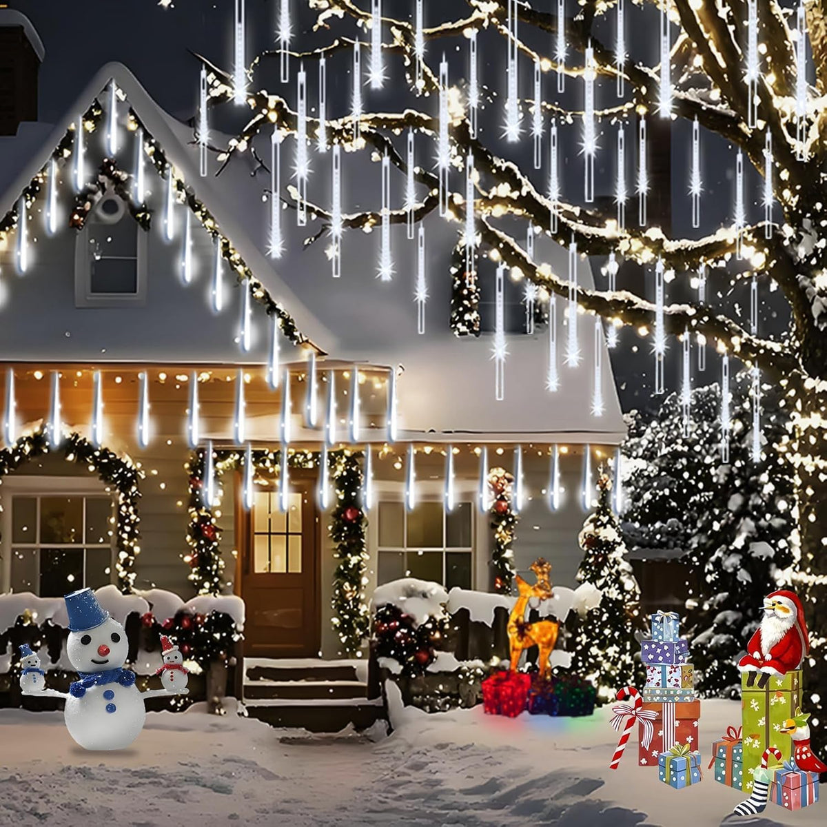 Adecorty - Luces navideñas para exterior con certificación UL, 24 t...