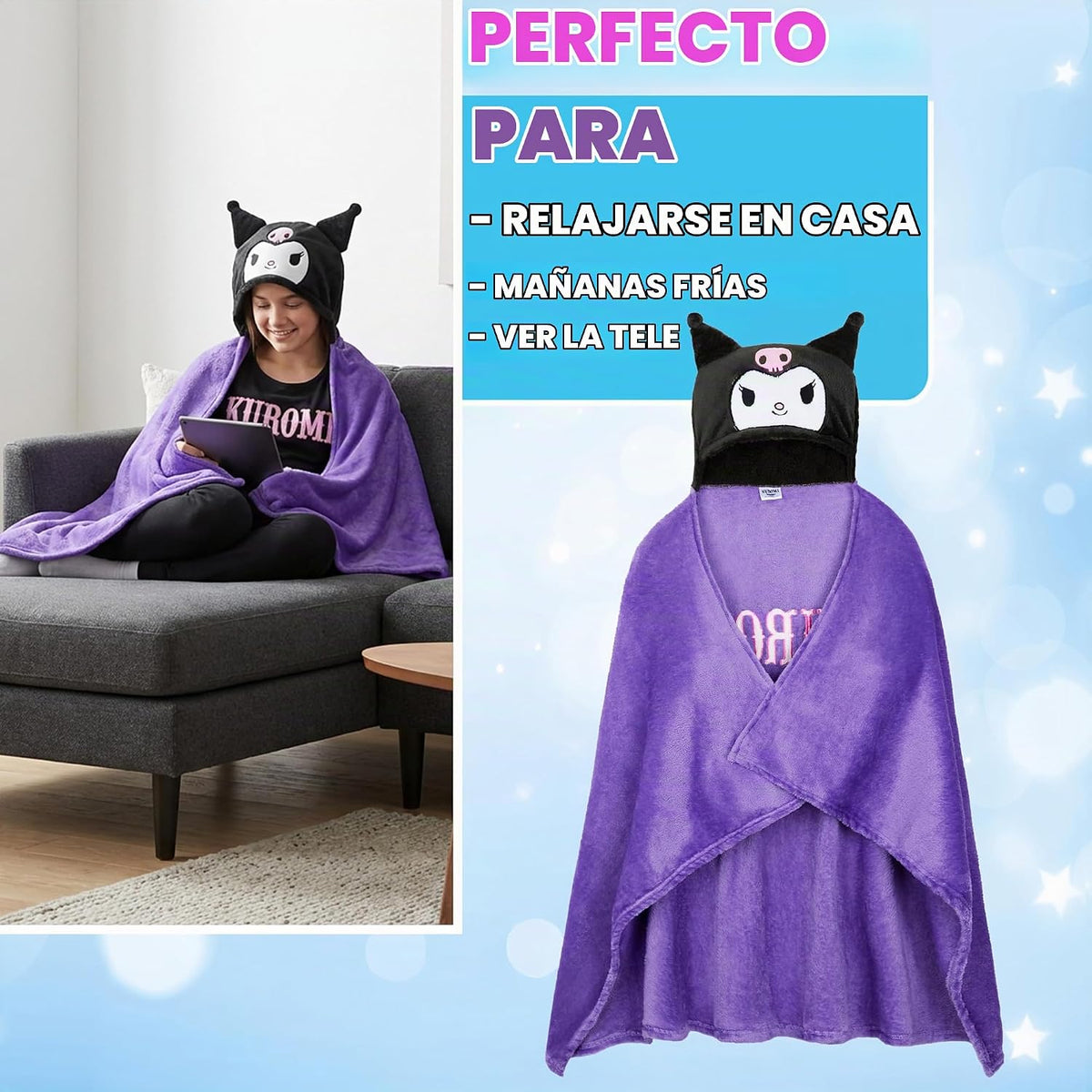 Hello Kitty Sanrio - Manta con capucha para mujer, adolescentes, fo...