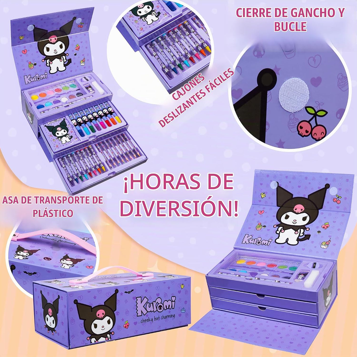 Hello Kitty Sanrio Kuromi Suministros de Arte para Pintar para Niño...