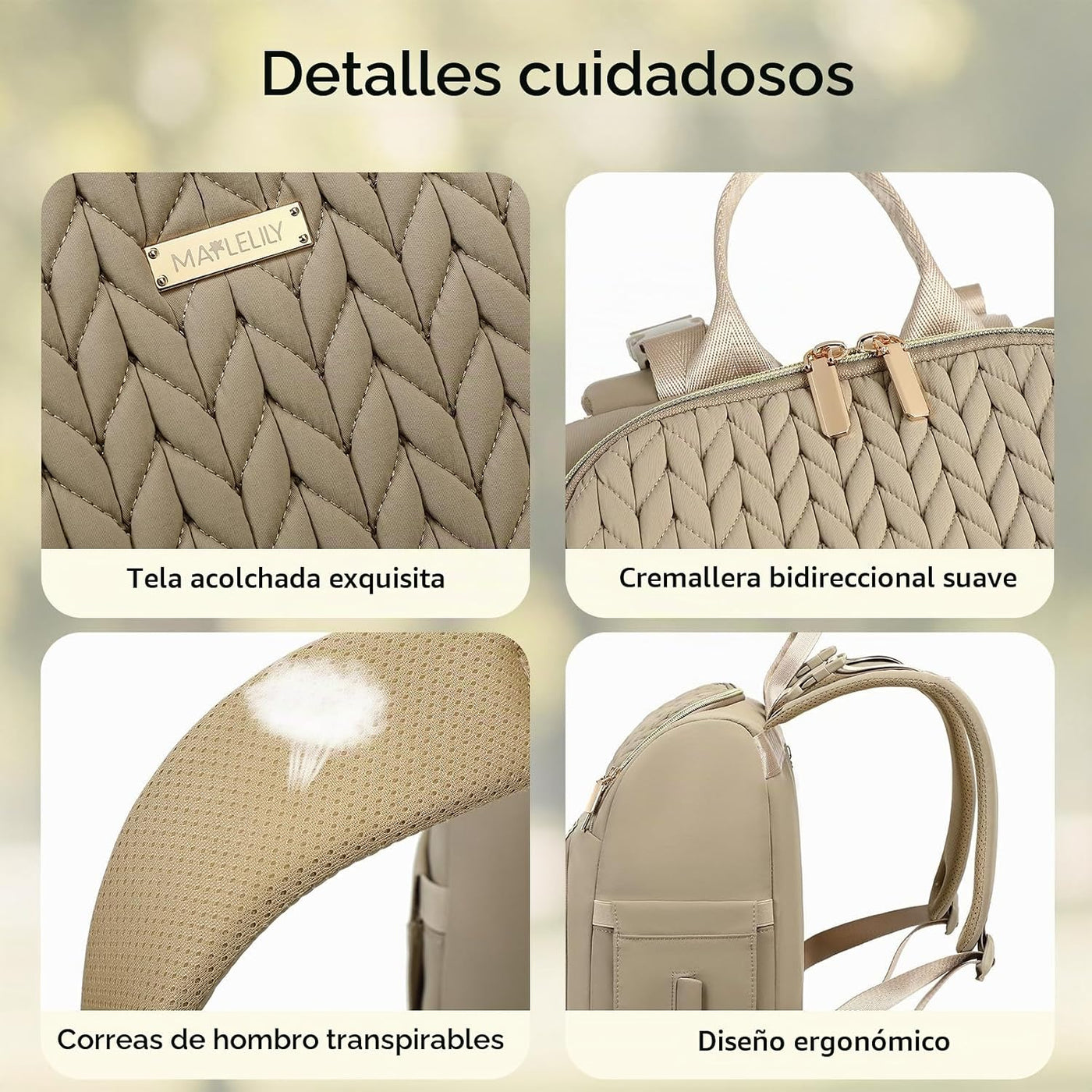 MAPLELILY Mochila para pañales, ligera y elegante, para niños, niña...