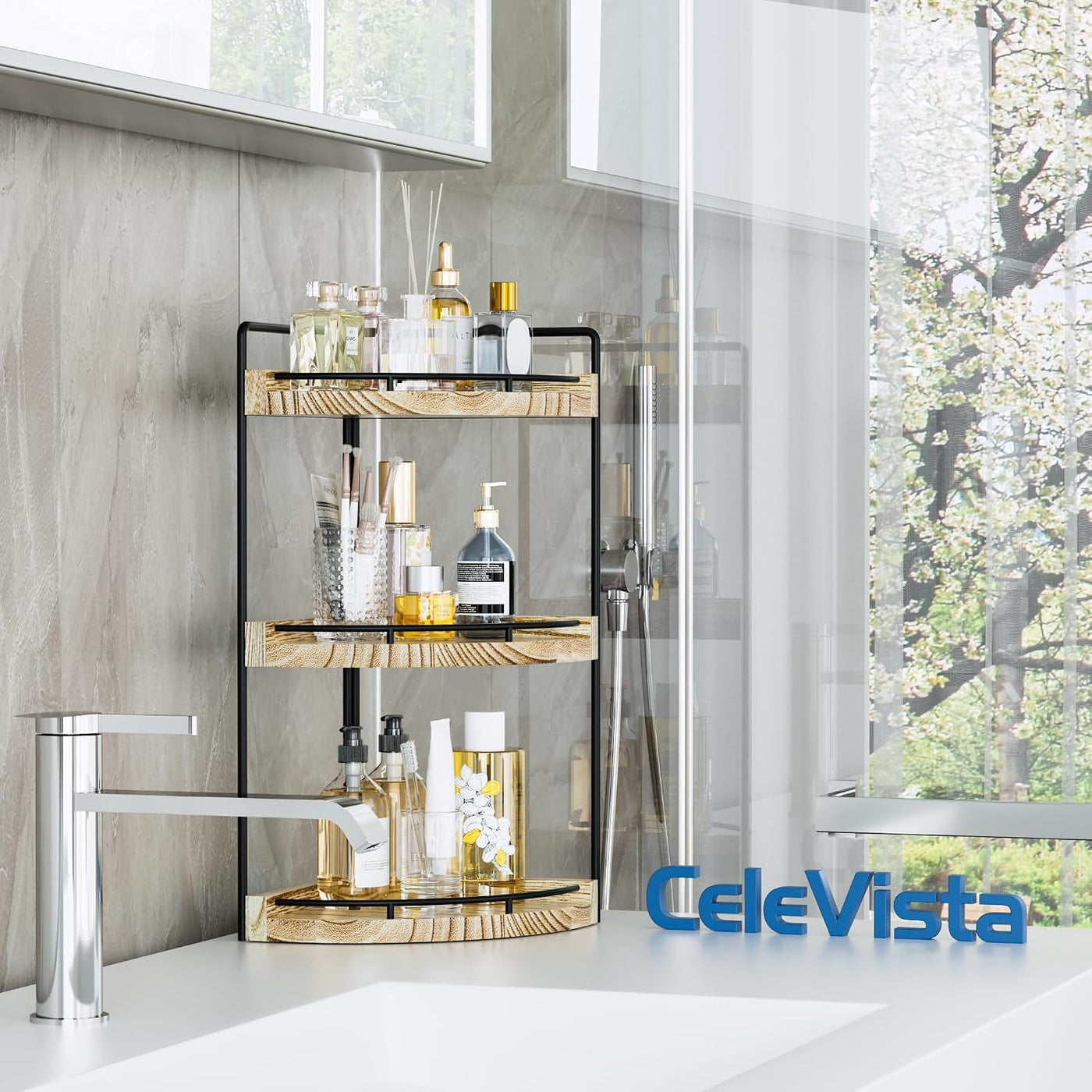 CeleVista Organizador de Rincón para Encimera de Baño, Organizador...