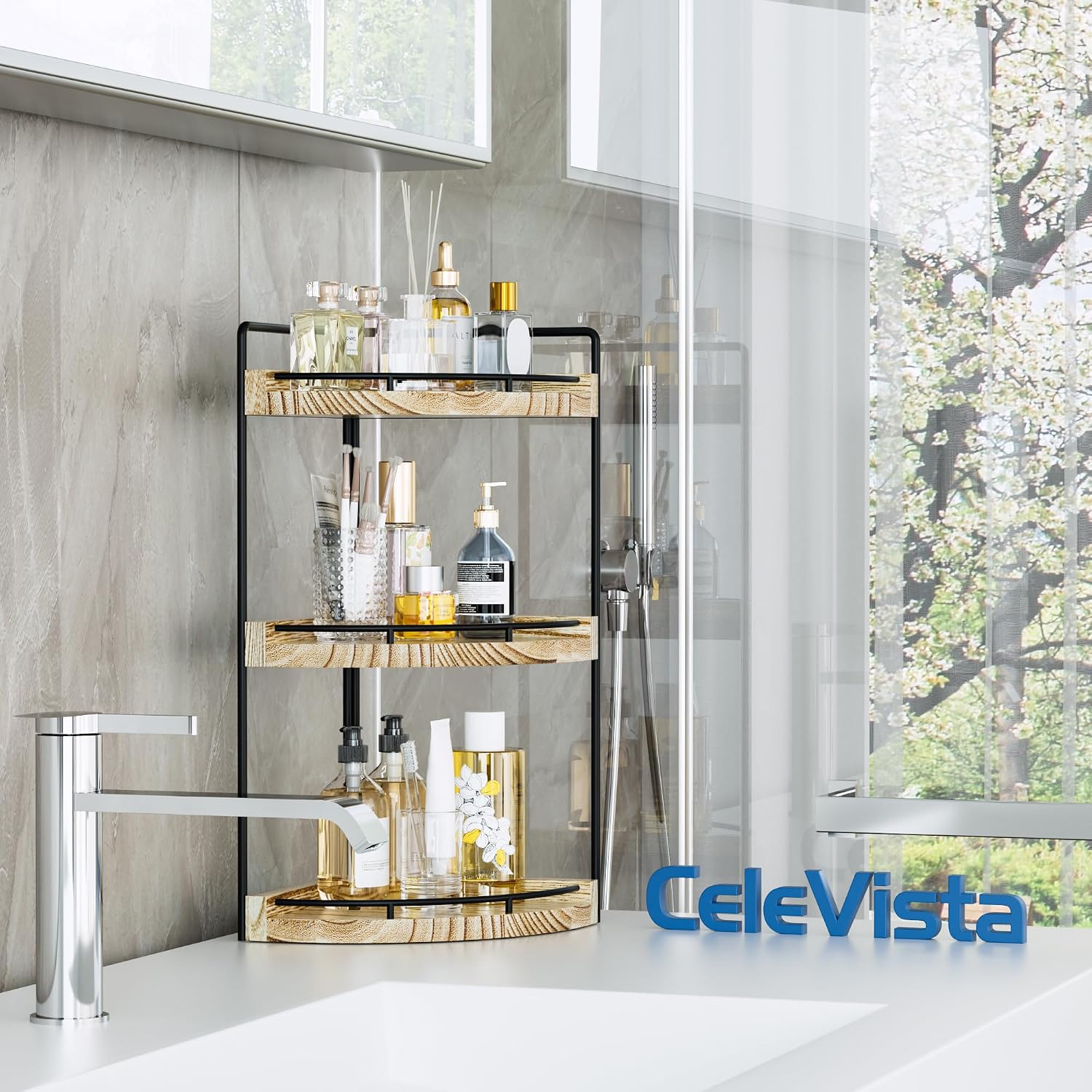 CeleVista Organizador de Rincón para Encimera de Baño, Organizador...