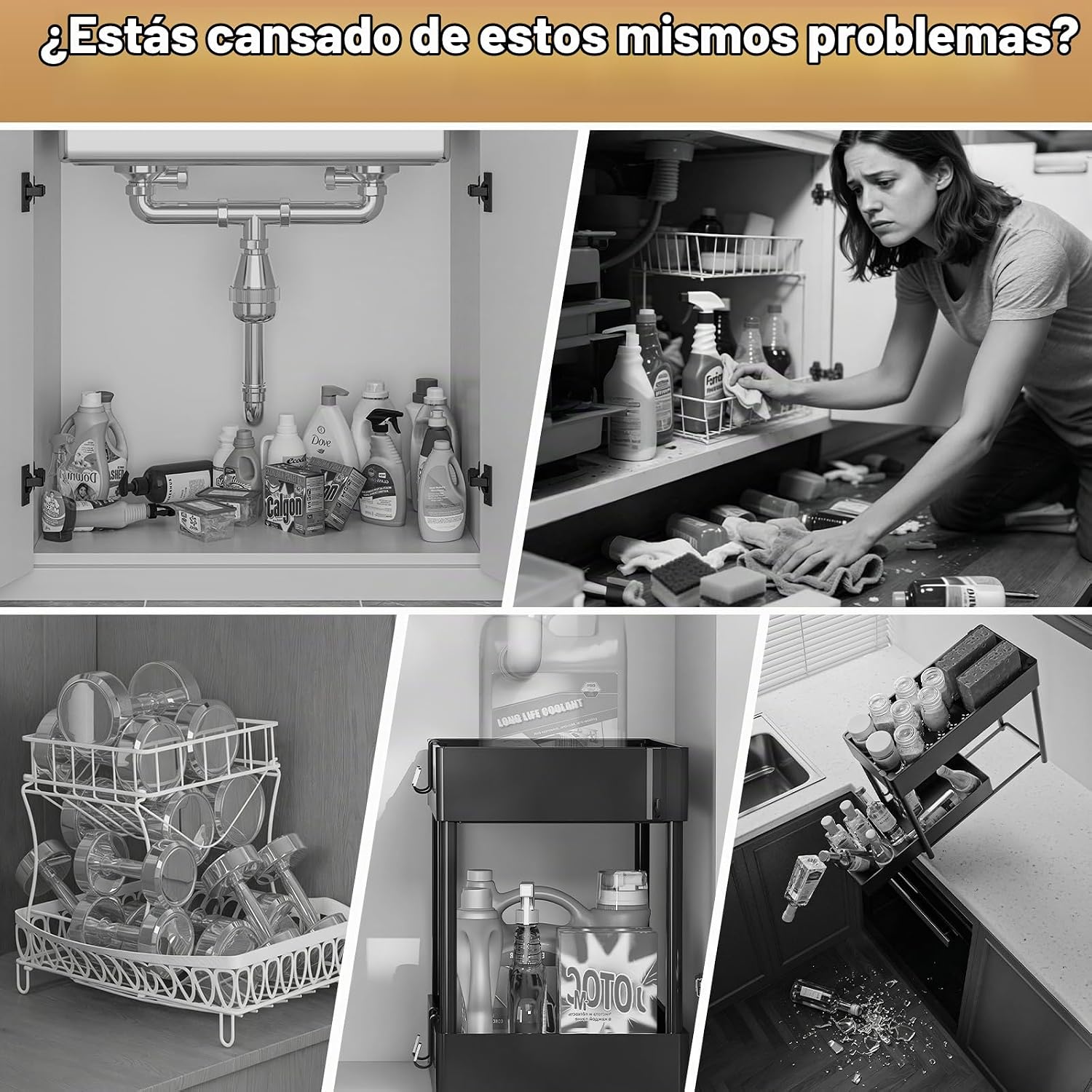 Aekenr Paquete de 2 organizadores y almacenamiento para debajo del...