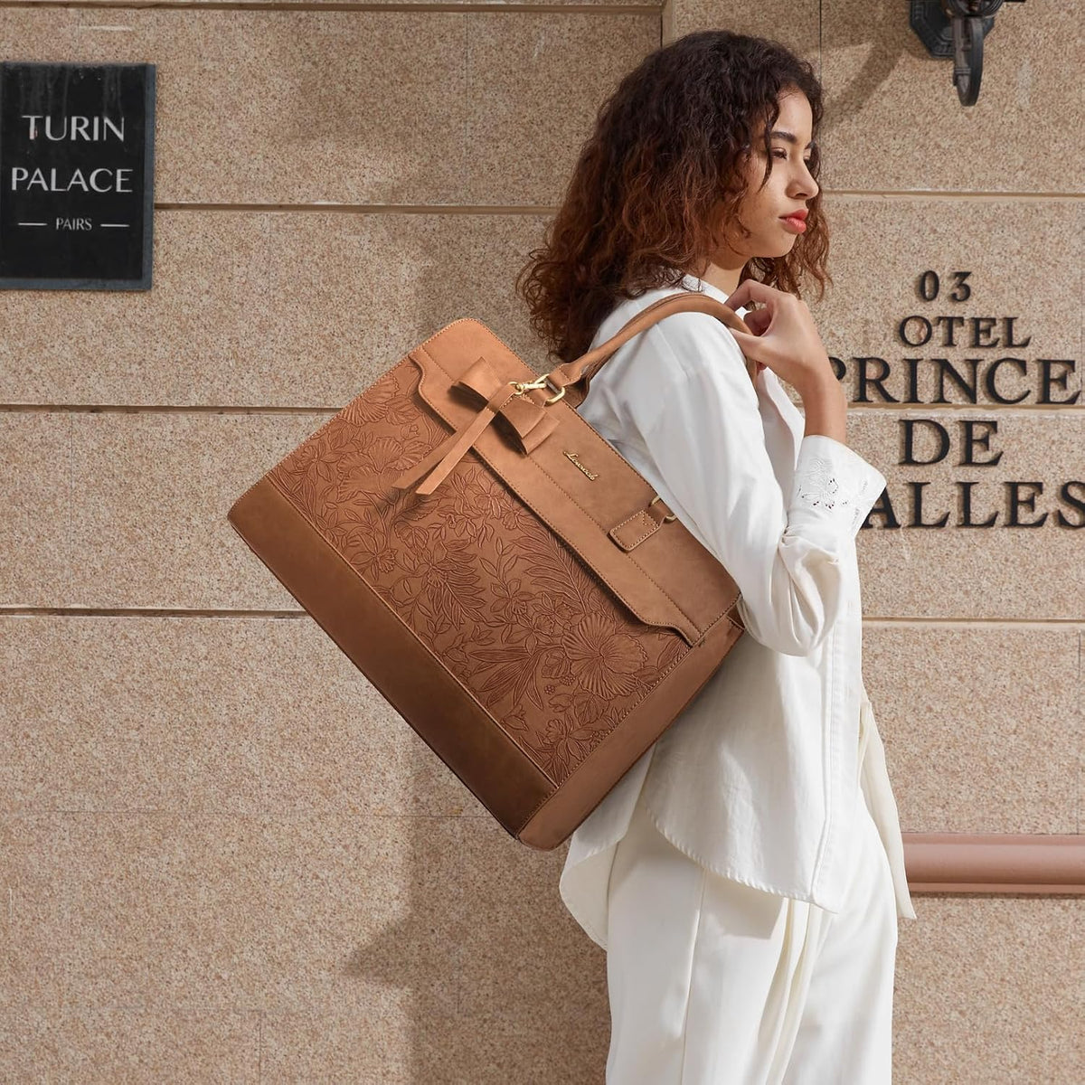 LOVEVOOK Bolsa de mano para computadora portátil para mujer, bolsa...