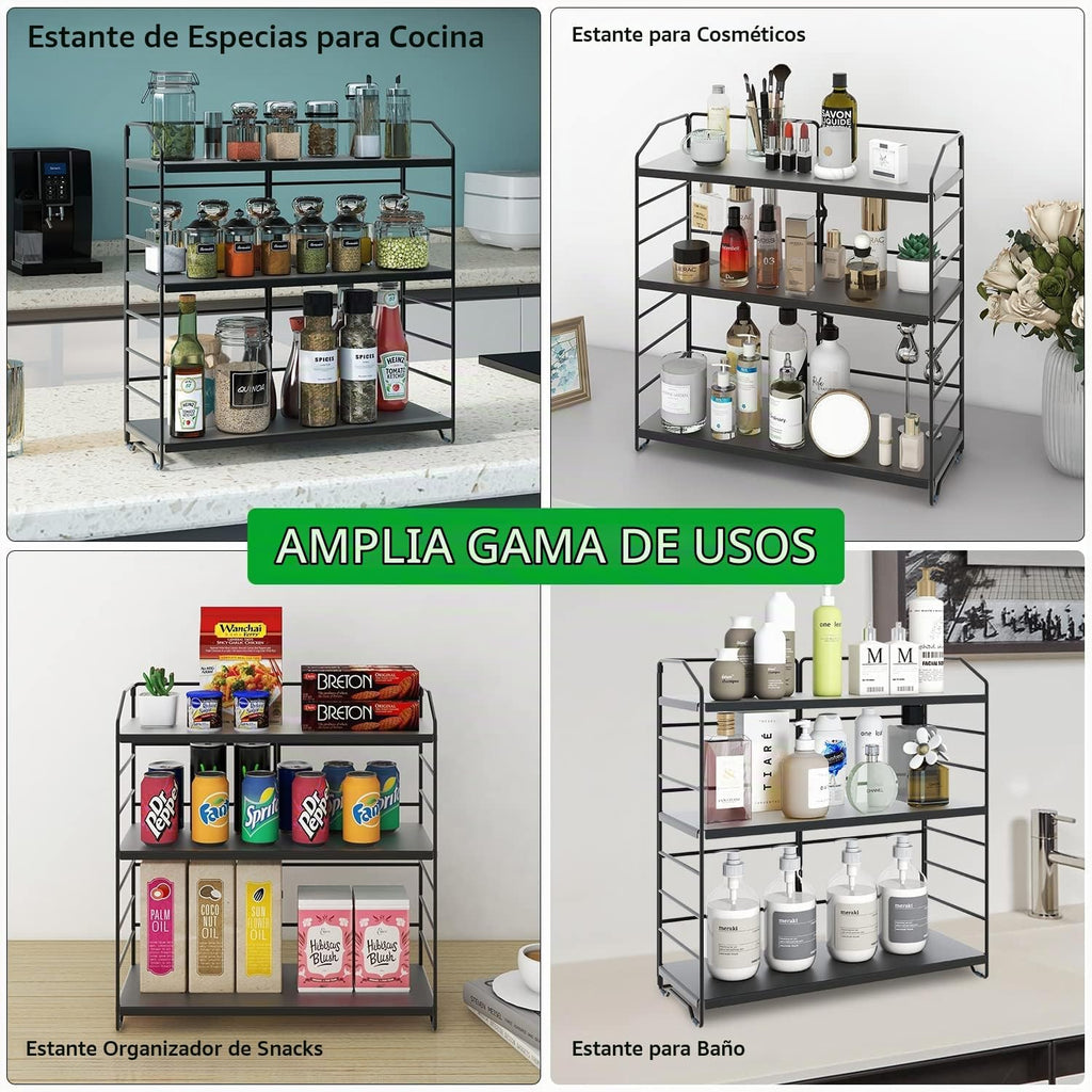 BOIVSHI Organizador de encimera de baño, organizador de encimera de...