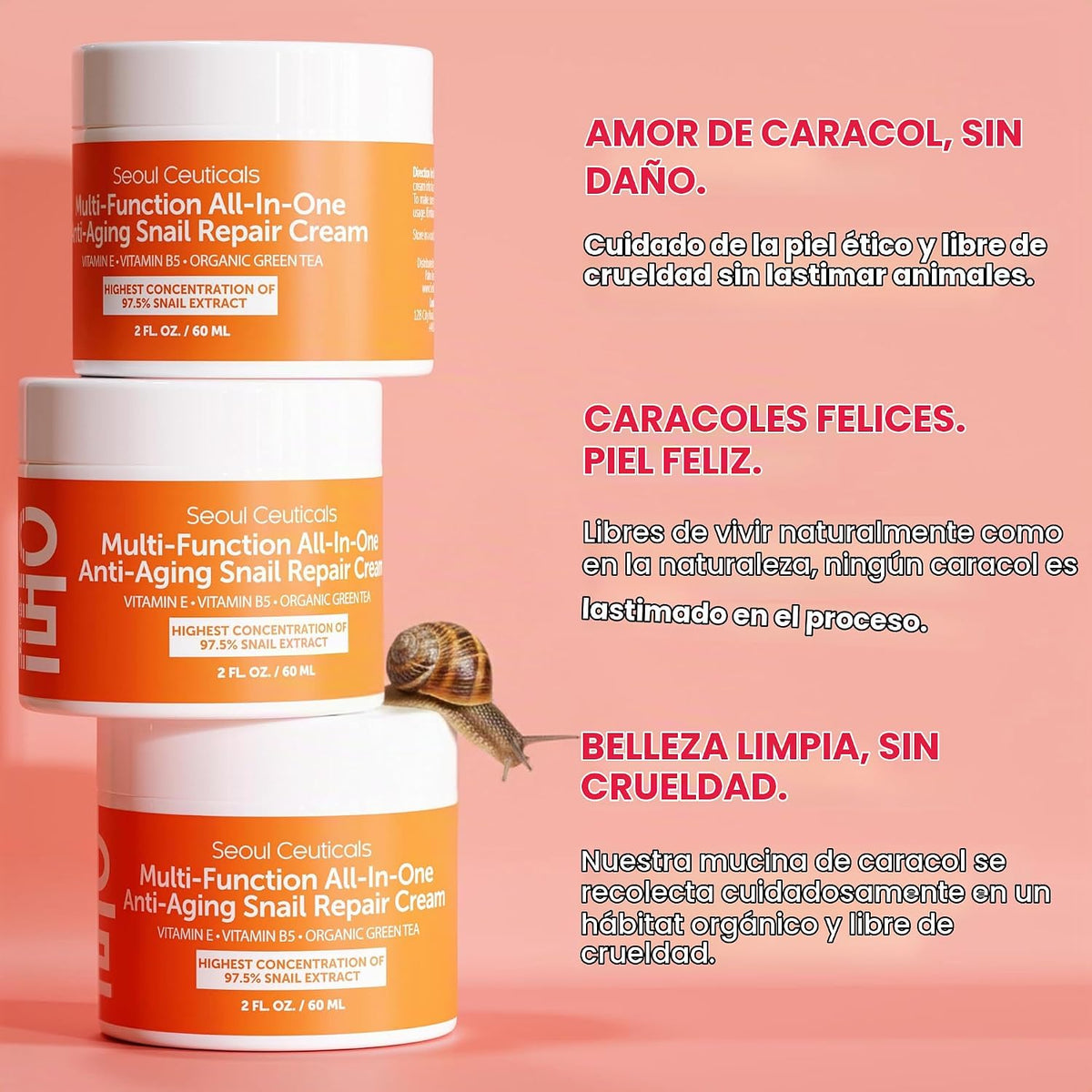 SeoulCeuticals Crema hidratante facial coreana con mucina de caraco...