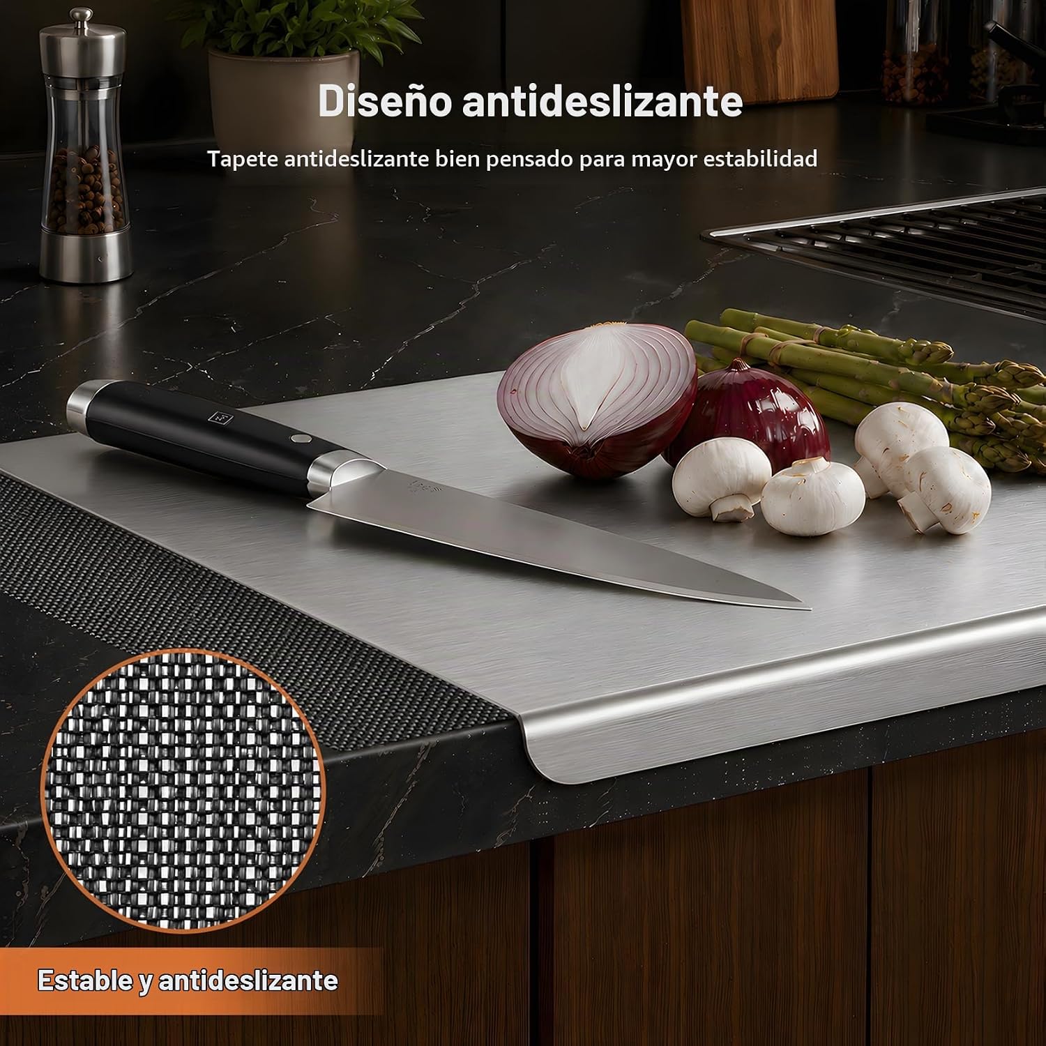 Tablas de cortar de titanio para cocina, no tóxicas de titanio puro...
