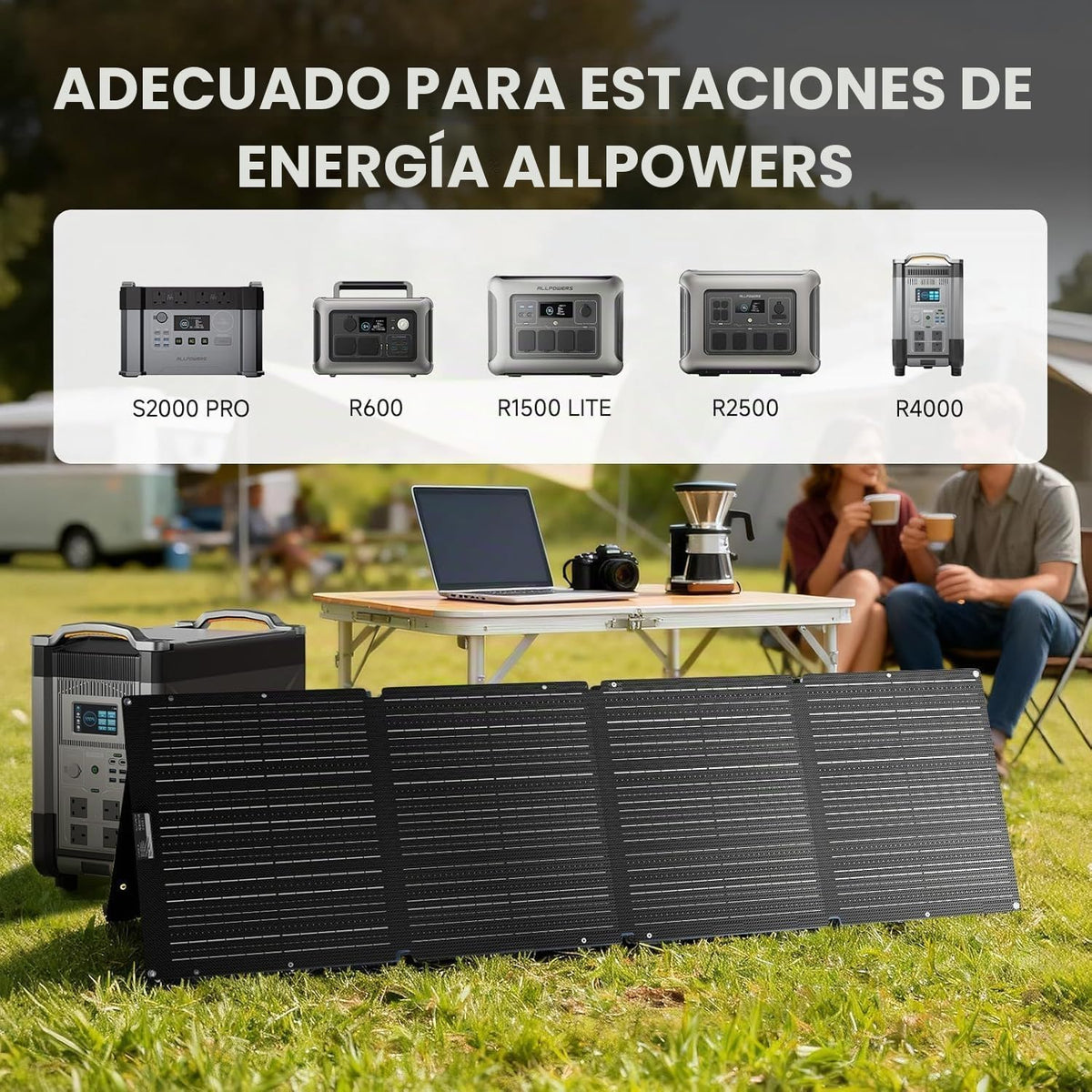 ALLPOWERS Panel solar portátil SE200 200W, cargador solar para la c...