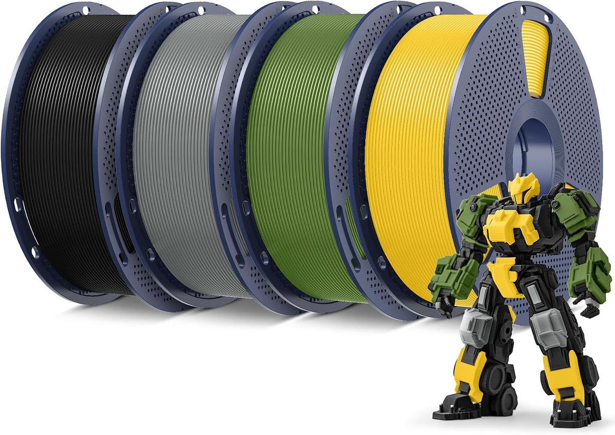 SUNLU Filamento PLA Plus para impresora 3D de 0.07 in, paquete de 8...