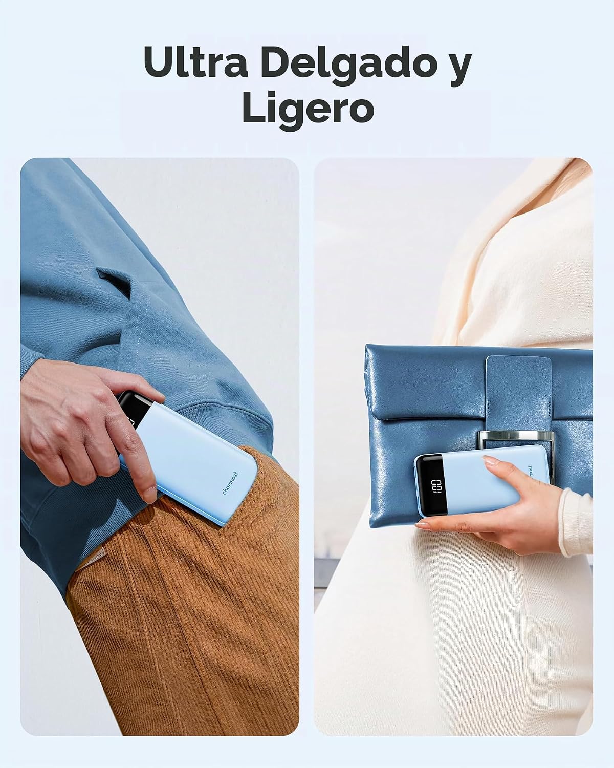 Charmast Power Bank - Cargador portátil con 4 cables integrados ref...
