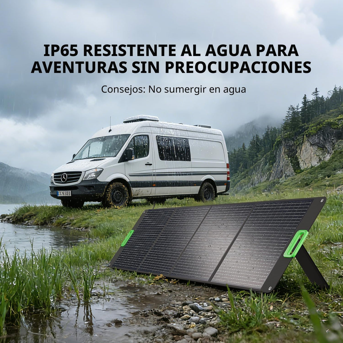 Panel solar portátil de 200 W para central eléctrica, cargador sola...