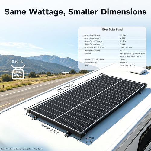 400W 4Pack 100W Bifacial Paneles Solares 25% Alta Eficiencia N\u201...