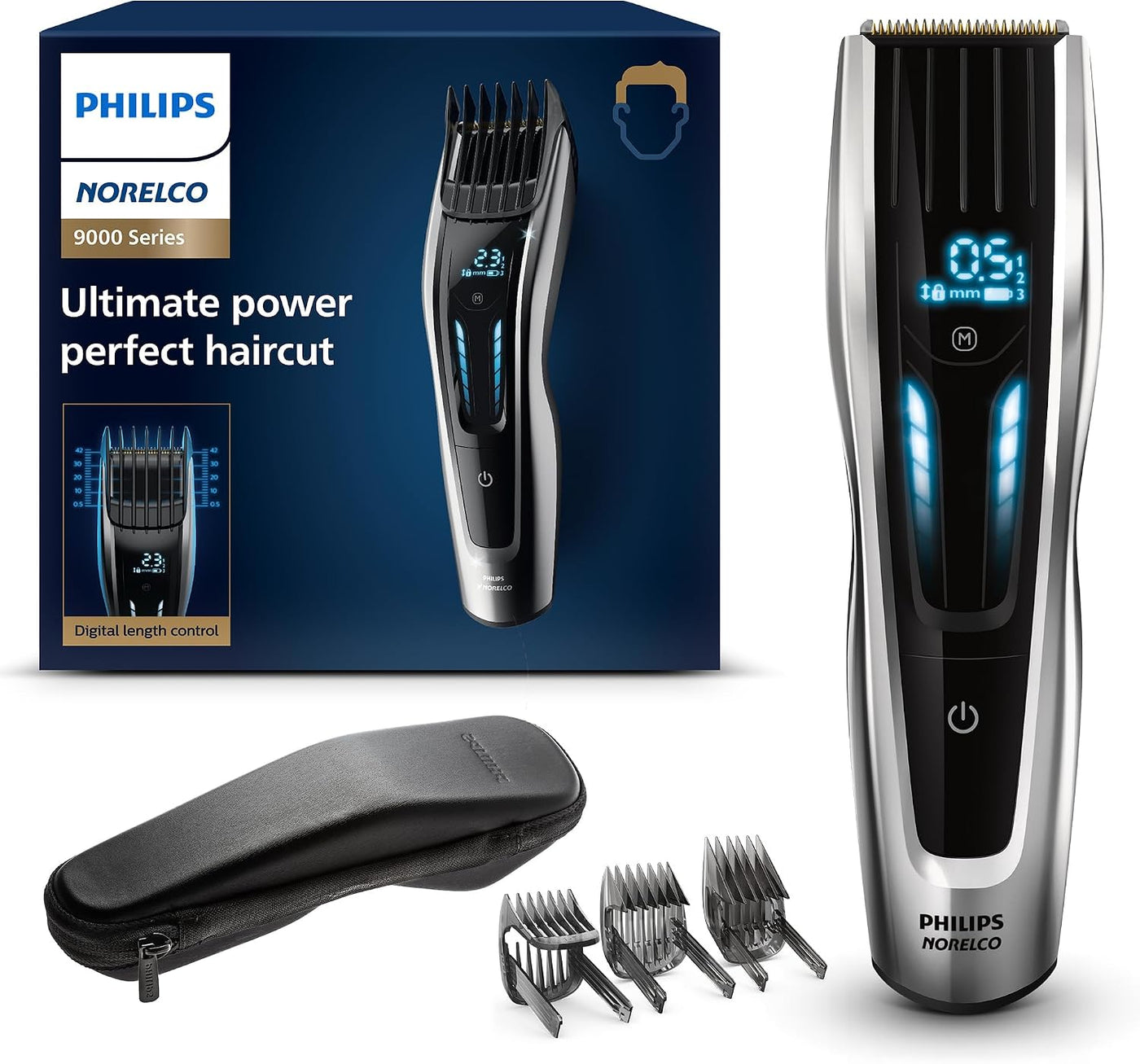 Cortapelo Norelco Philips Serie 9000, cortapelo con Auto Turbo, tec...
