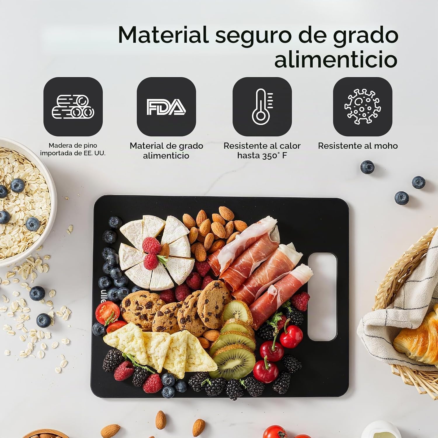 Culiex Juego de 2 tablas de cortar de fibra de madera, aptas para l...
