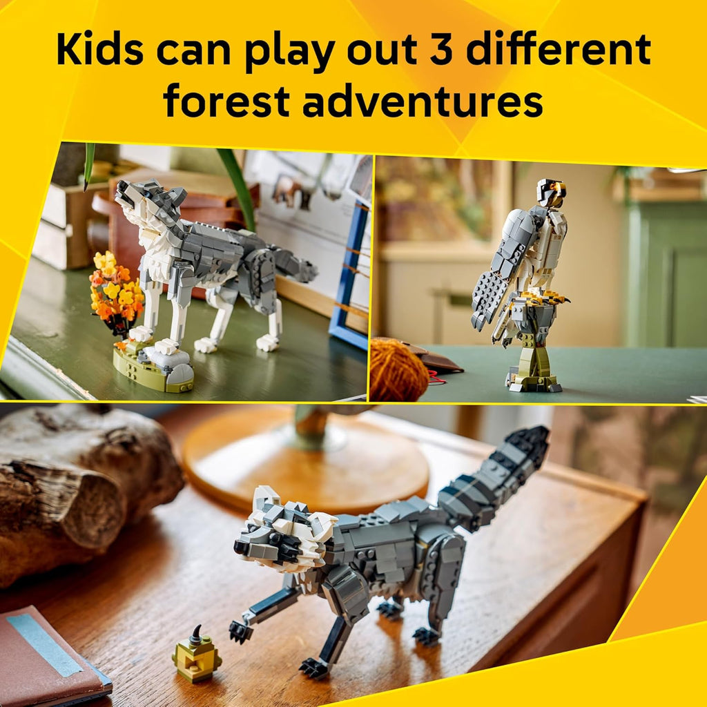 LEGO Creator 3 en 1 Forest Animals: Grey Wolf - Juguete de construc...