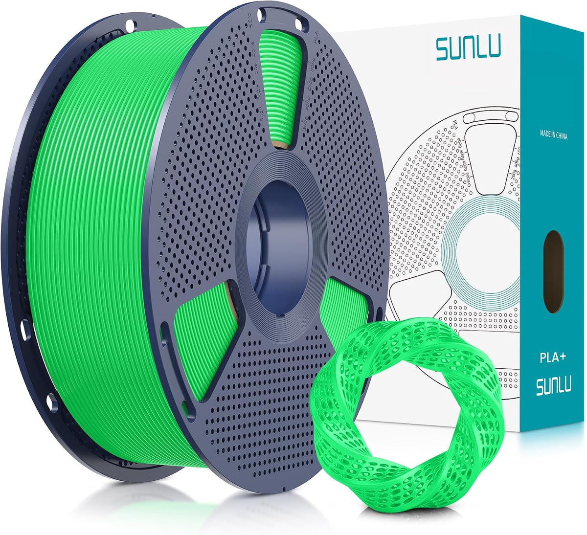 SUNLU Filamento PLA Plus de 0.07 in, verde, 2.2 lbs | Filamento PLA...