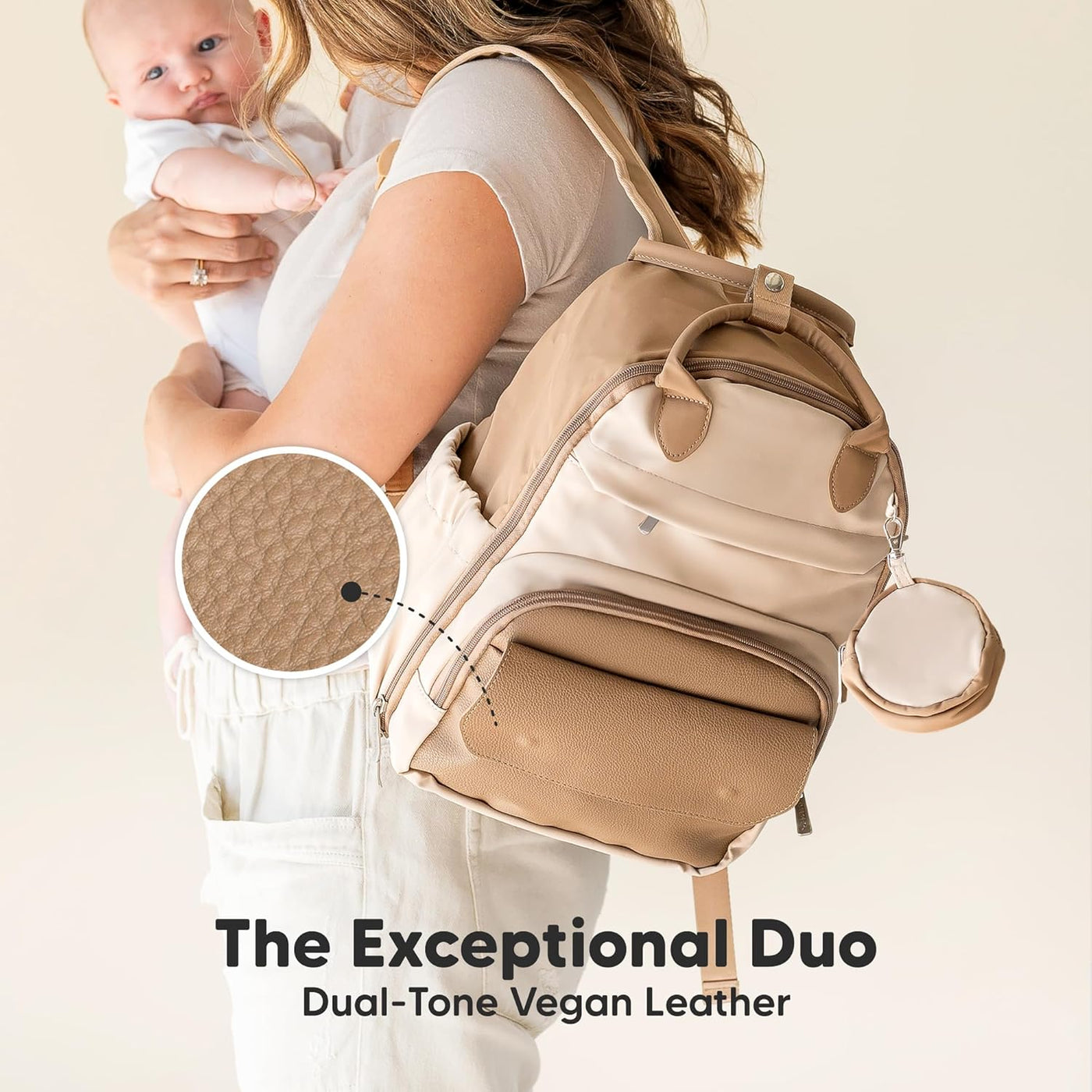 KeaBabies Mochila para pañales, bolsa de viaje para pañales (café,...