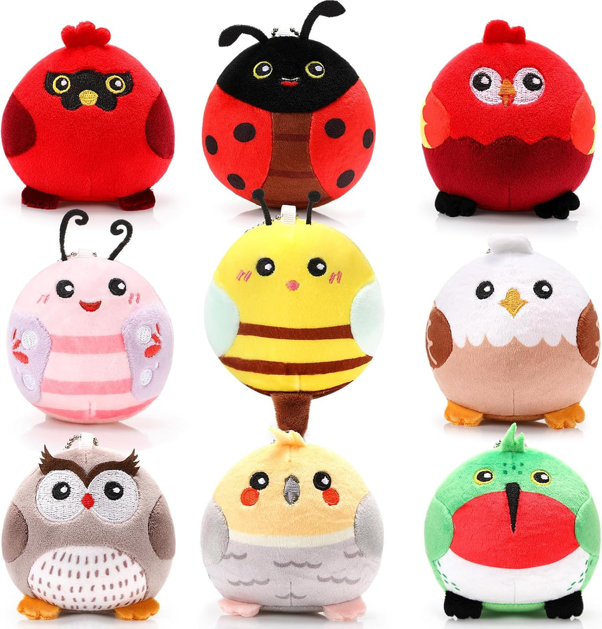 Libima - 9 animales de peluche pequeños a granel, animales voladore...