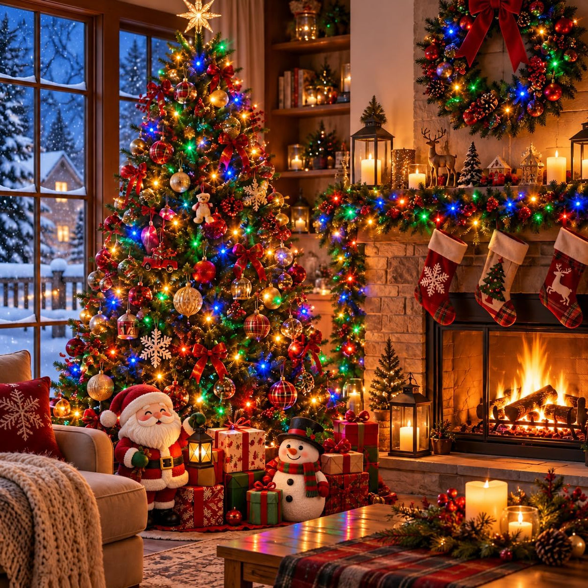 BHCLIGHT Guirnalda de luces de Navidad de 240 LED para interiores y...