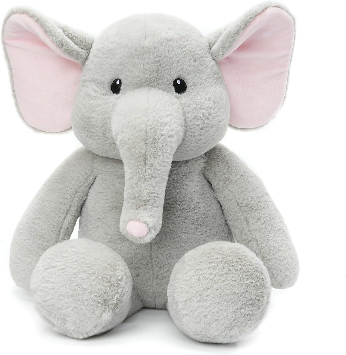 WEIGEDU Juguete de peluche de elefante de peluche aderezable, 24.4...