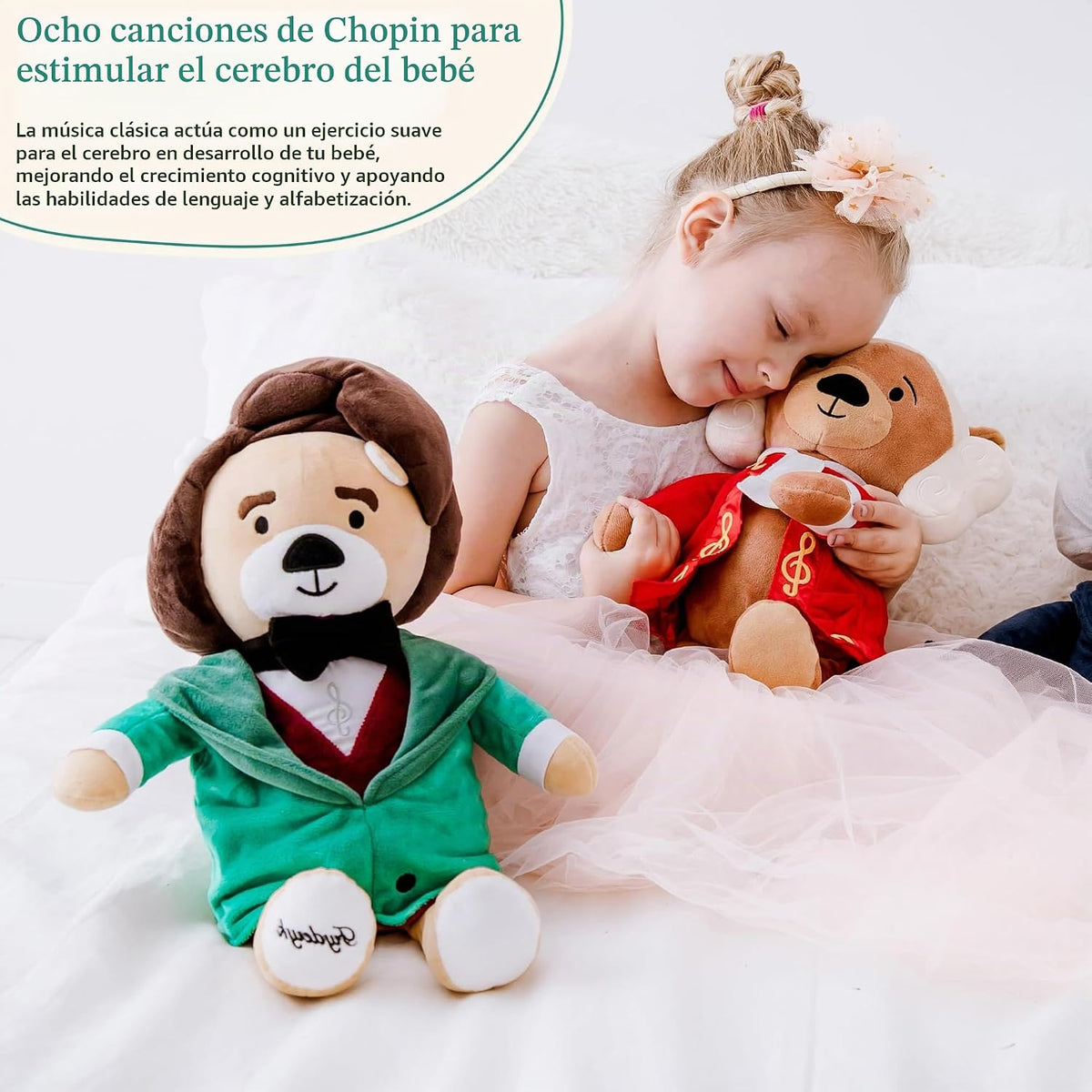 Vosego Chopin - Oso de peluche interactivo que reproduce 40 minutos...