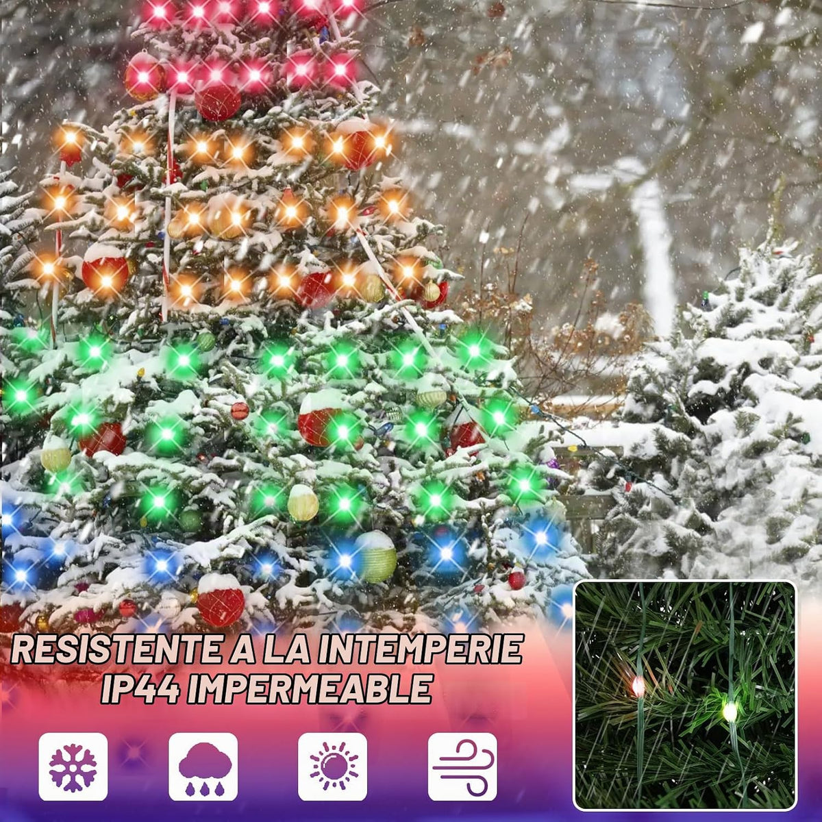 ASTRAEA Luces inteligentes para árbol de Navidad de 400 LED con apl...