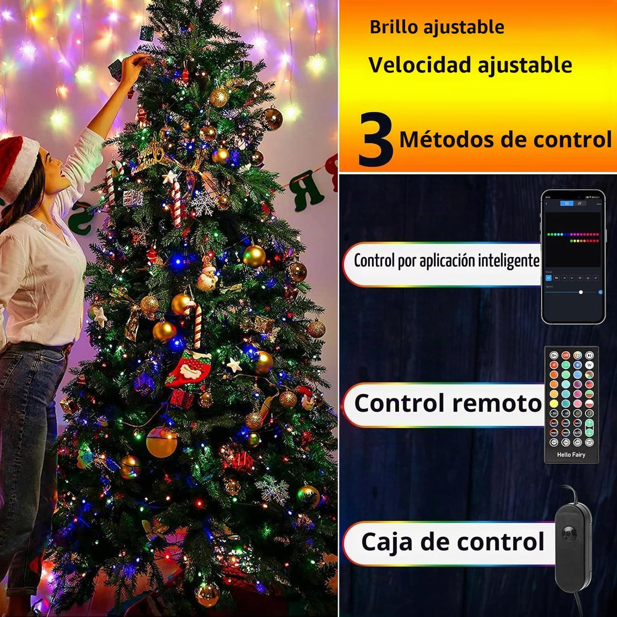 iBaycon 66FT 200 LED RGB Luces inteligentes de Halloween que cambia...
