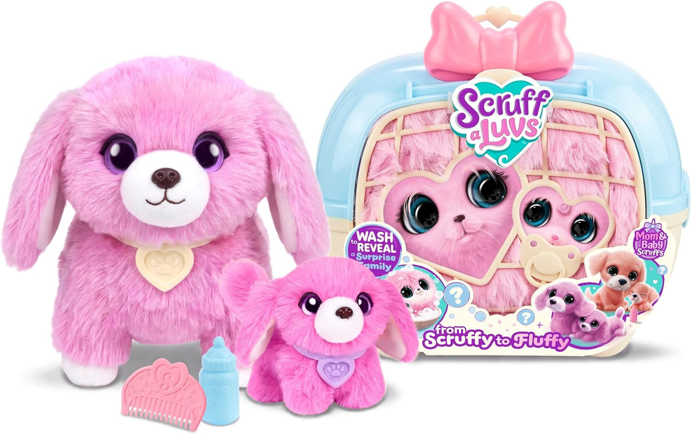 ScruffaLuvs Mom & Baby Scruffs Dachshund juguetes de peluche, lavar...