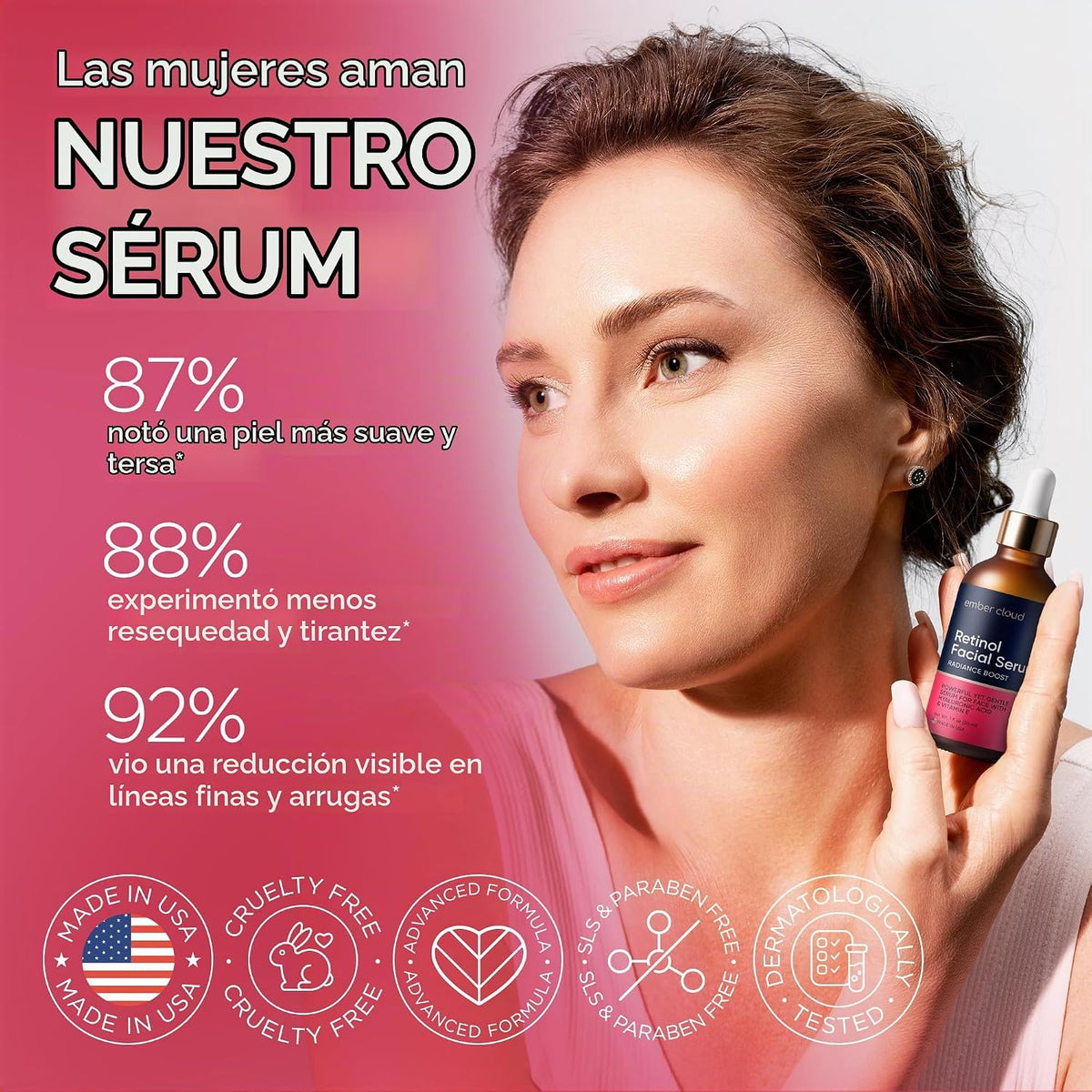 Ember Cloud - Suero de retinol para rostro con ácido hialurónico y...