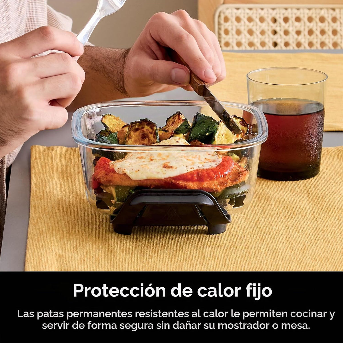 Ninja Juego de 6 recipientes de 2 paquetes de vidrio CleanCrisp par...