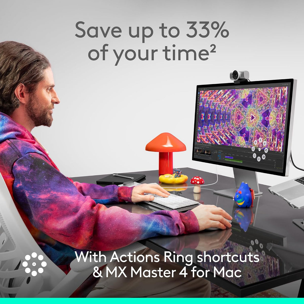 Logitech MX Master 4 para Mac, ratón ergonómico Bluetooth con retro...