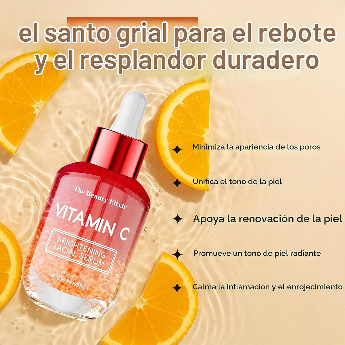 Suero facial iluminador coreano con vitamina C, antienvejecimiento,...