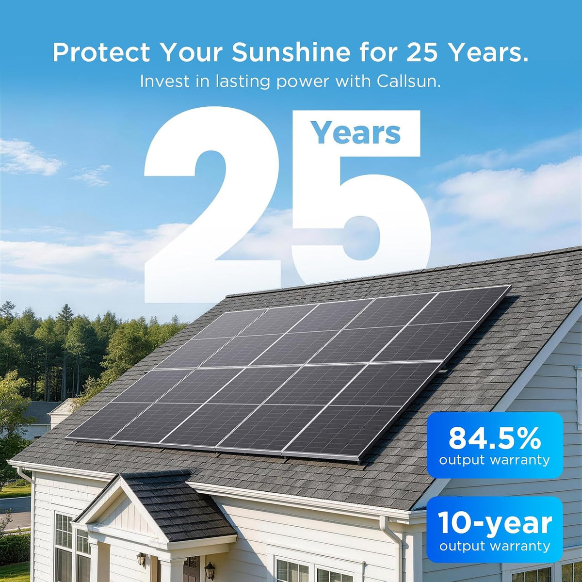 Callsun N-tipo 16BB 400W panel solar bifacial, 2×200W paneles solar...
