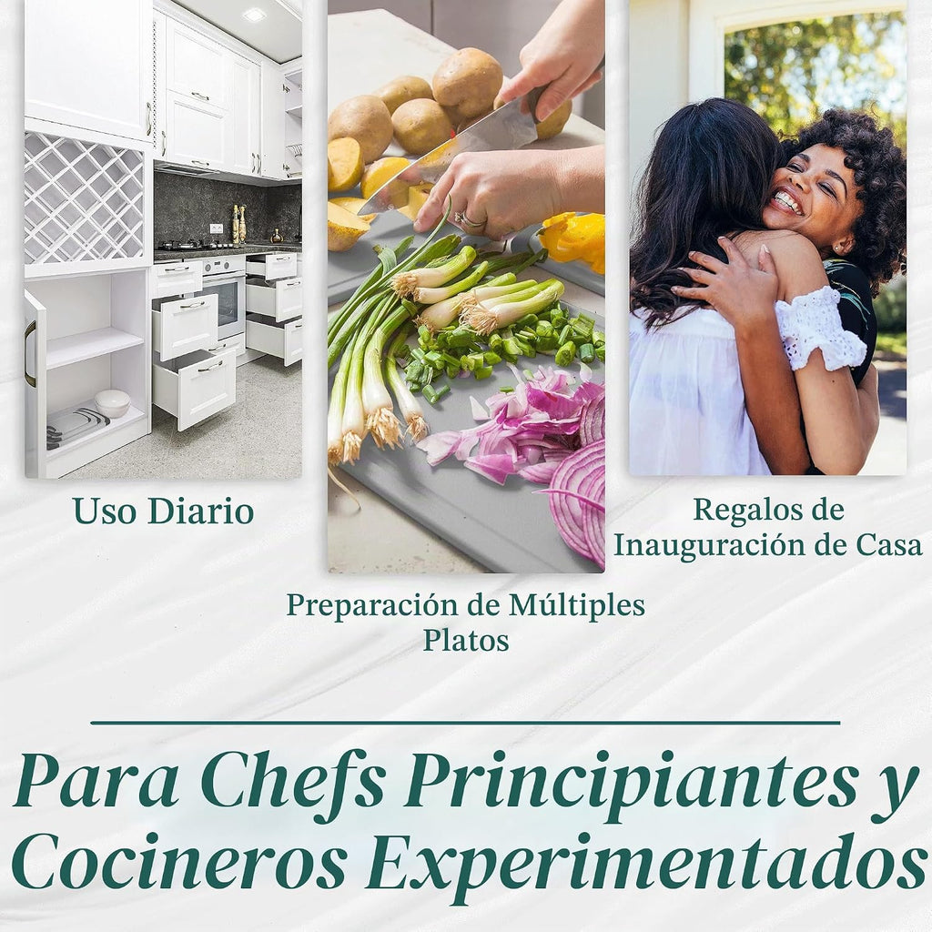 Tablas de cortar para cocina, tabla de cortar sin BPA, diferentes t...