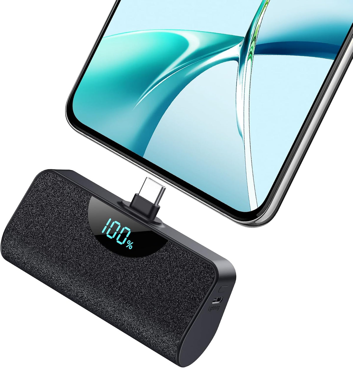 HETP Mini cargador portátil USB C, batería de carga rápida mejorada...
