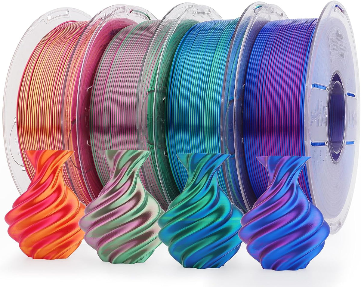 AMOLEN - Paquete de filamento de impresora 3D de seda PLA, filament...
