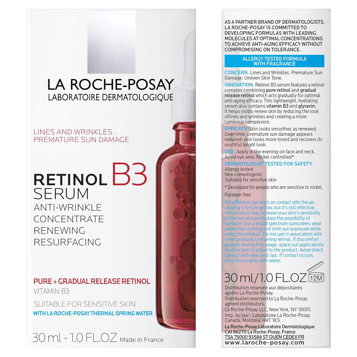 La Roche-Posay Retinol Face Serum with Niacinamide &amp; Hyaluronic...