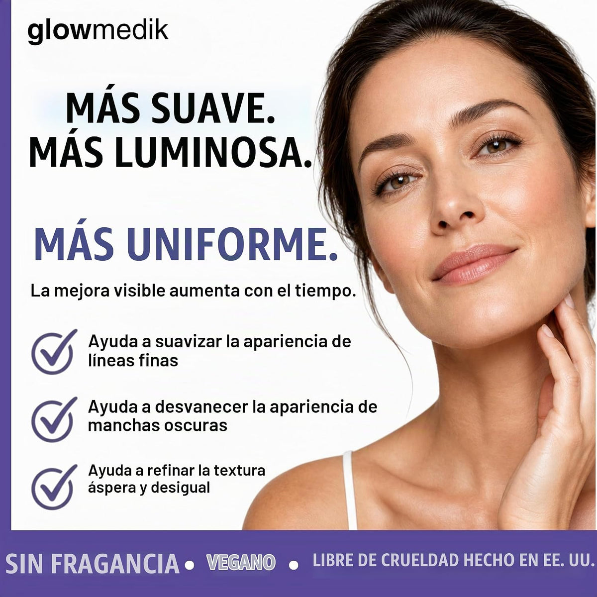 Glowmedik Suero potenciador de retinol para cara con ácido hialurón...