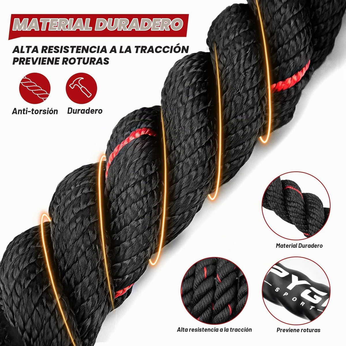 HPYGN Cuerda de saltar, cuerda de saltar pesada para hombres y muje...
