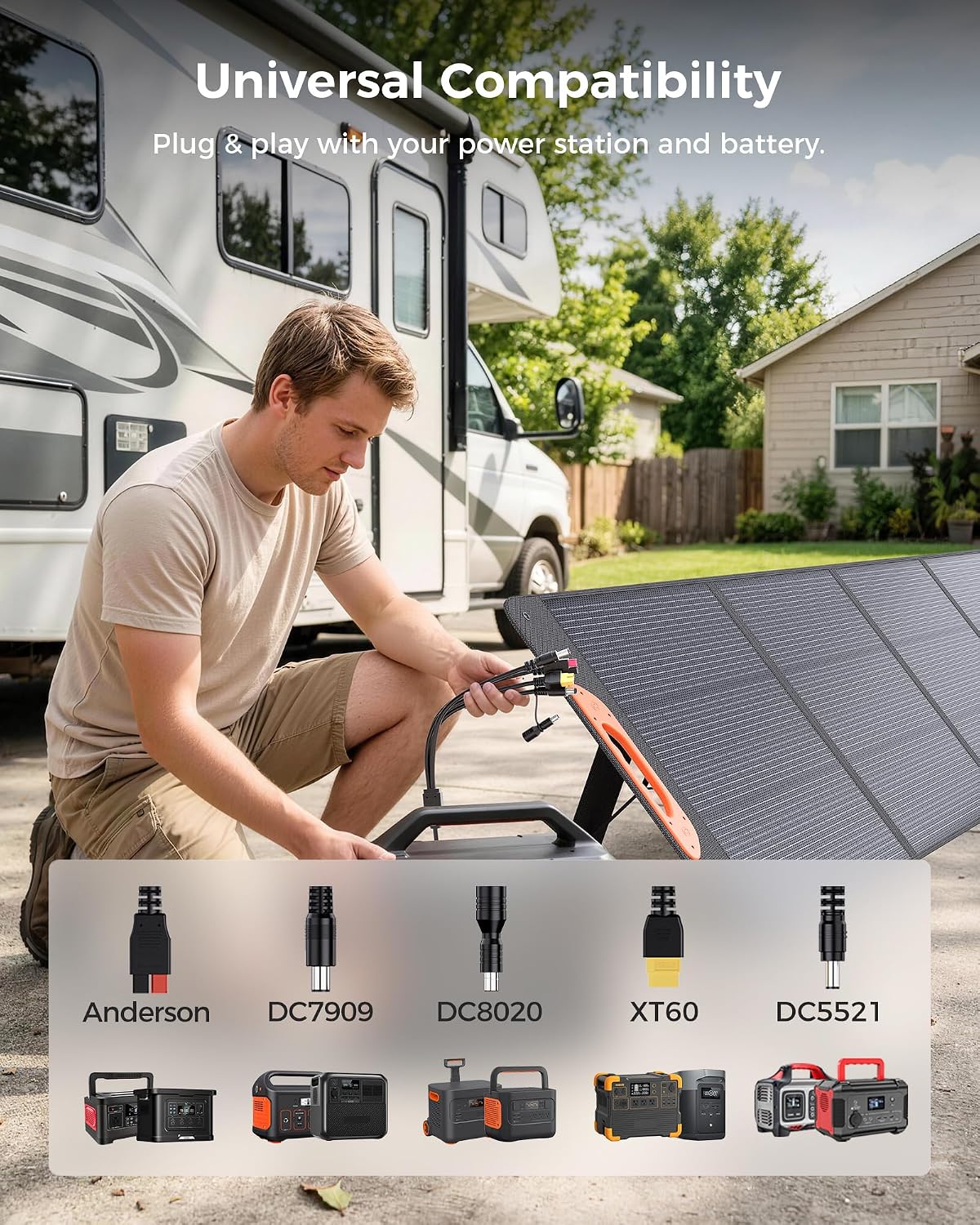 ZOUPW Panel solar portátil tipo N de 220 W de 16 BB para central el...