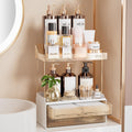 Delamu Organizador y almacenamiento de baño, 2 niveles y 2 cajones,...