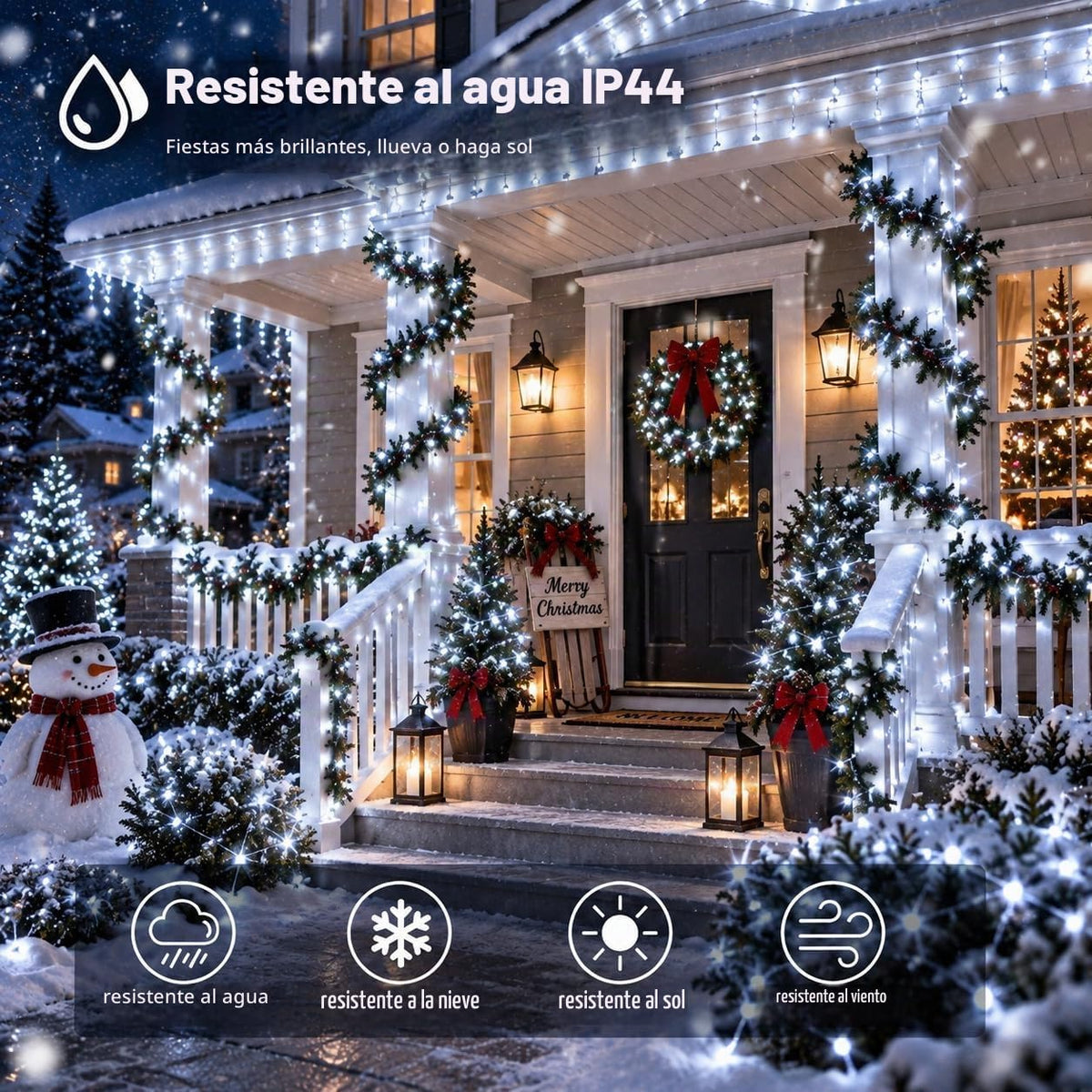 Guirnalda de luces de Navidad extralargas de 165 pies con 500 luces...