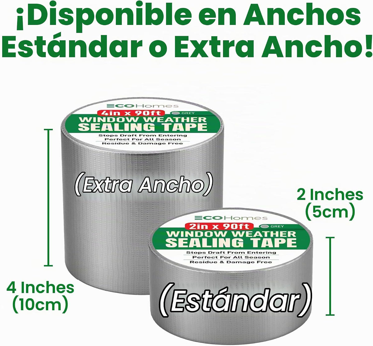 ECOHomes Cinta de sellado para ventanas (2 pulgadas de ancho x 90 p...