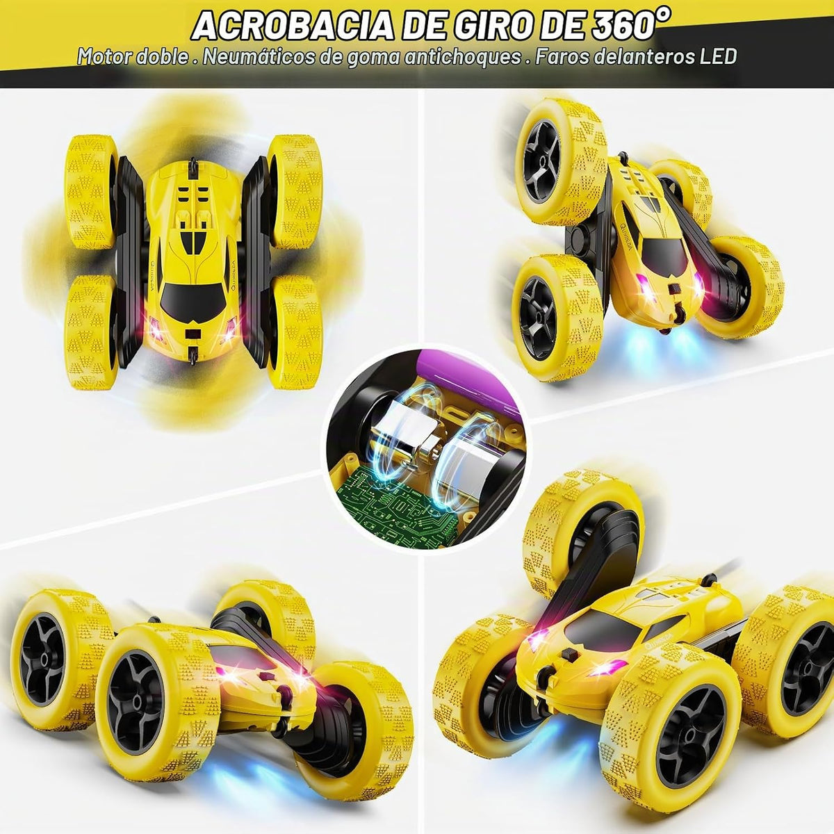 QUNREDA Coche de control remoto, juguetes de automóvil RC para niño...